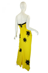 1980s Fabrice Couture Beaded Star Gown