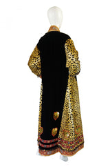 1980s Leopard & Velvet Moschino Couture Coat