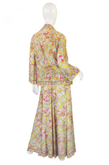1960s Floating Silk Chiffon Emilio Pucci Skirt & Top Set