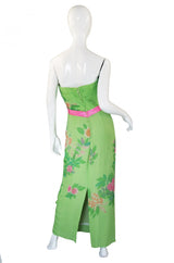 1950s Philip Hulitar Strapless Silk Dress & Skirted 1/2 Jacket