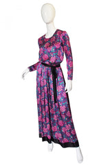 1970s Chanel Silk Satin Maxi Dress