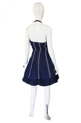 Spring 1995 Jacques Fath Pleat Backless Dress