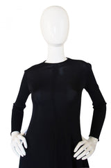1970s Sant'Angelo Black Slinky Jersey Dress
