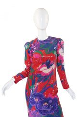 1970s Bill Blass Sequin Maxi Dress