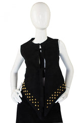 1970s Pierre Cardin Suede Vest & Skirt