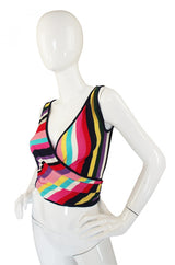 1973 Valentino Wrap Stripe Top