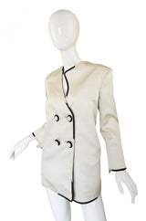 1980s Geoffrey Beene Silk Satin Jacket