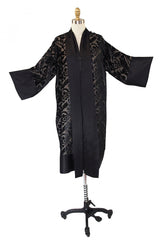 1920s Silk Devore & Chiffon Flapper Robe