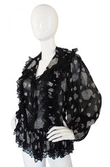 1970s Thea Porter Attr Glitter Top