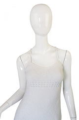 Documented 1978 Courreges White Knit Halter Dress