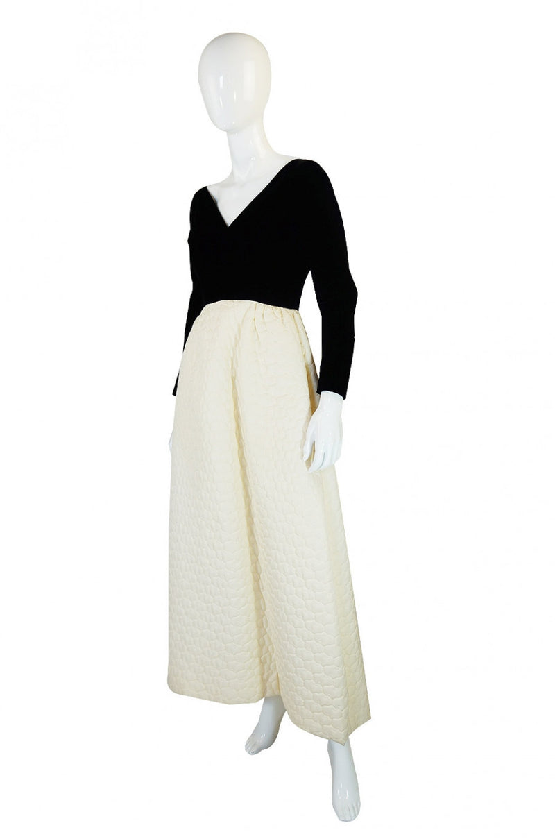 1960s Harvey Berin Original Quilted Gown