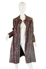 1960s Harlequin Metallic Brocade Coat