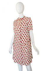 1960s Linen Dot Coat or Dress