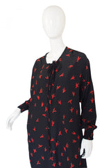 1970s Fendi Silk Coral Sack Dress