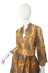 Documented 1968 Bill Blass Gold Dress