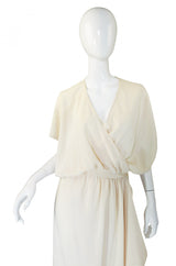 1970s Lanvin Couture Wrap Gown