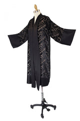 1920s Silk Devore & Chiffon Flapper Robe