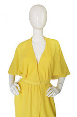 1970s Yellow Crepe Halston