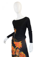 1970s Mac Tac Jersey Print Dress