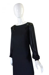 1970s Sant' Angelo Low Back Bead Gown