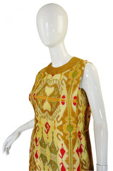 1960s Hand Print SIlk Pierre Cardin Shift