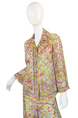 1960s Floating Silk Chiffon Emilio Pucci Skirt & Top Set