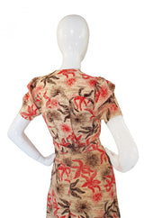 1940s Starfish Playsuit Dress with Shorts