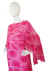 1970s Silk Chiffon Hanae Mori Gown