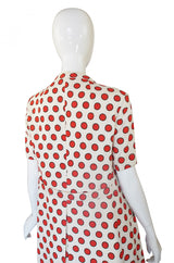 1960s Linen Dot Coat or Dress