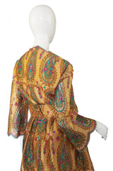 Documented 1968 Bill Blass Gold Dress