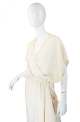 1970s Lanvin Couture Wrap Gown
