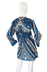 1960s Mr. Dino Graphic Print Dress