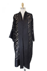 1920s Silk Devore & Chiffon Flapper Robe