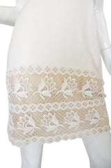 1970s Valentino Cross Back Linen Dress