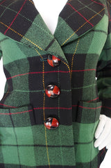 1980s Yves Saint Laurent Plaid Jacket