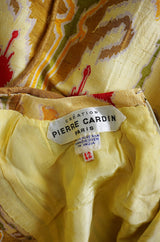 1960s Hand Print SIlk Pierre Cardin Shift