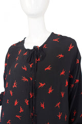 1970s Fendi Silk Coral Sack Dress