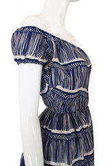 Rare 1940s Nettie Rosenstein Silk Dress