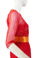 1979 Zandra Rhodes Water Circles Dress