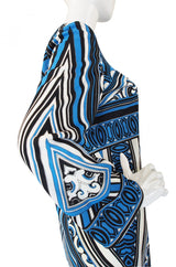 1960s Mr. Dino Graphic Print Dress