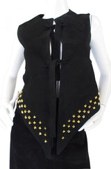 1970s Pierre Cardin Suede Vest & Skirt