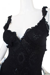 Recent Alaia Metallic Knit Lace Dress