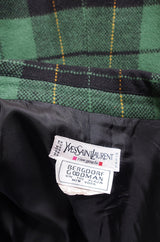 1980s Yves Saint Laurent Plaid Jacket