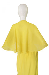 1970s Yellow Crepe Halston