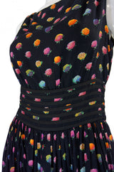 1960s Floral Donald Brooks Patio Gown
