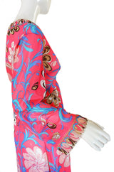 1960s Dramatic Coral Pucci Caftan Gown