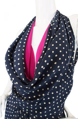 Spring 1984 Silk Bill Blass Dot Halter Gown