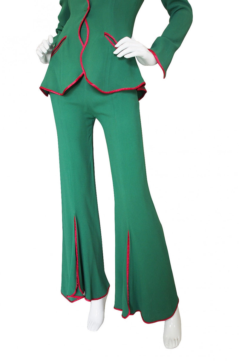 1970s Rare Green Ossie Clark Suit