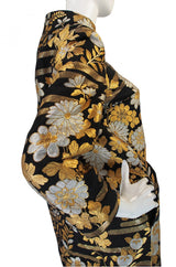 1960s Gold Brocade Evening Maxi Coat