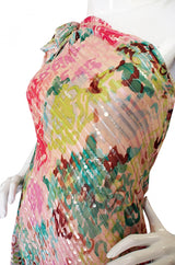 c.1983 Documented Mollie Parnis Silk Gown